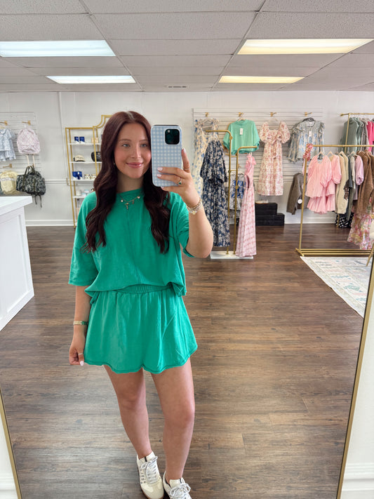 Green Skort Set