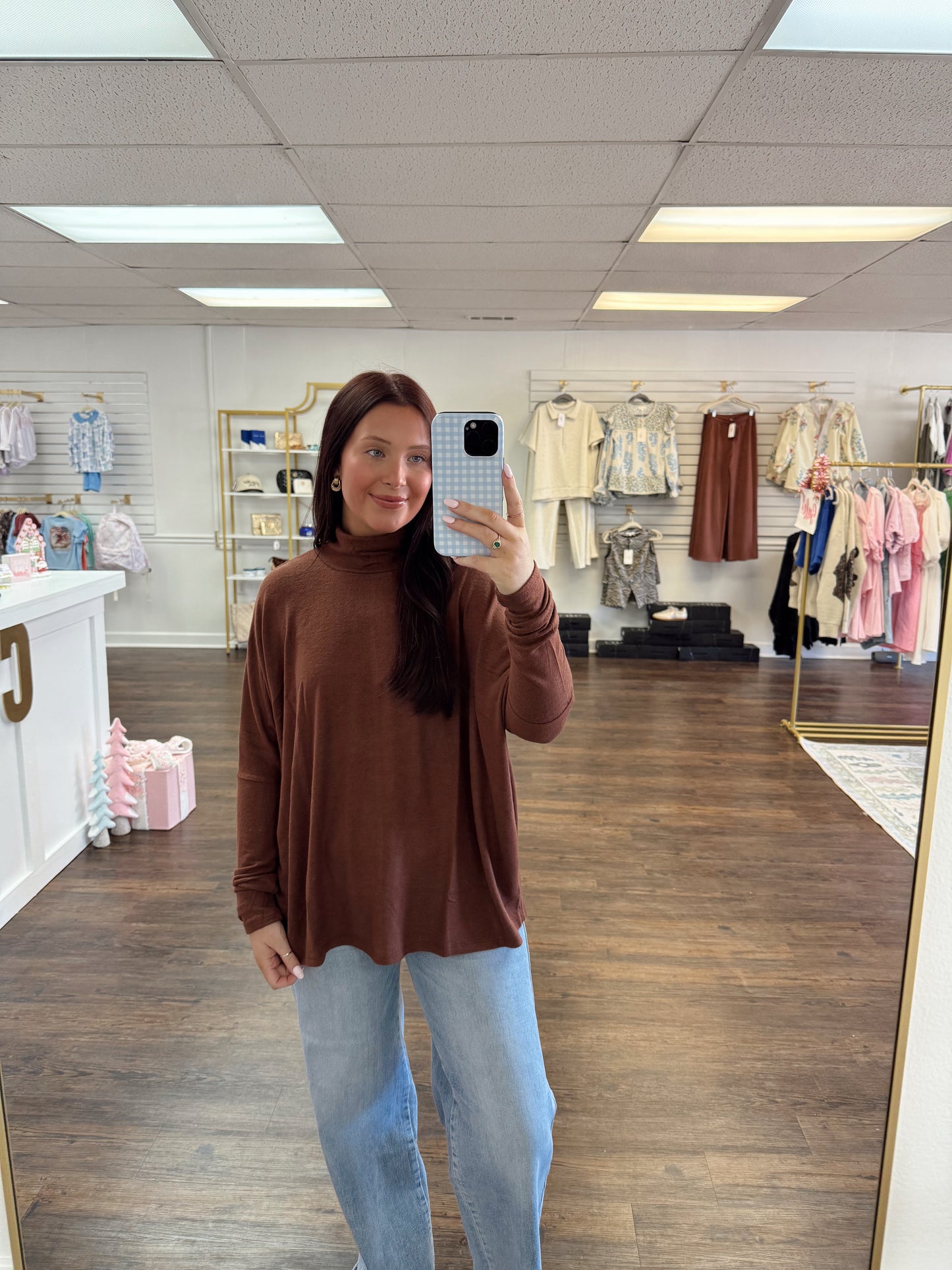 Oversized Turtleneck | Chestnut