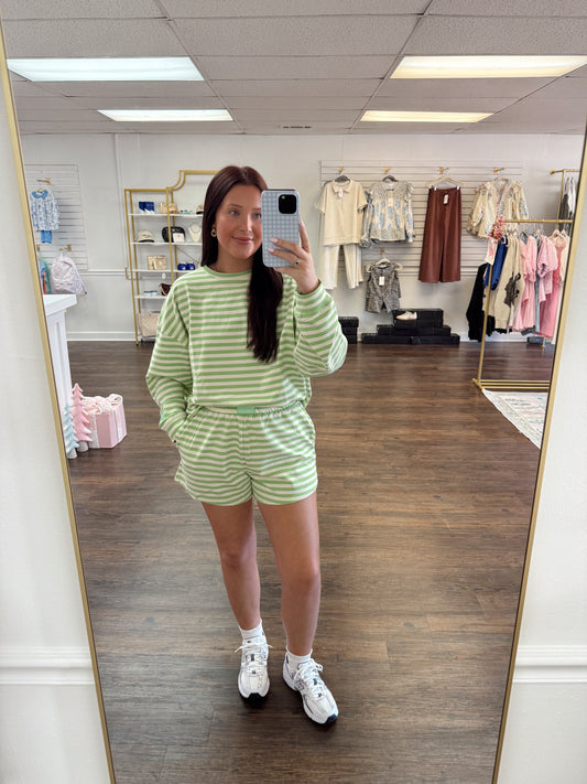 Striped Long Sleeve Set | Honeydew