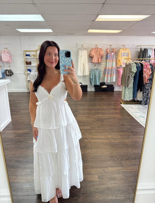 White Rose Maxi Dress