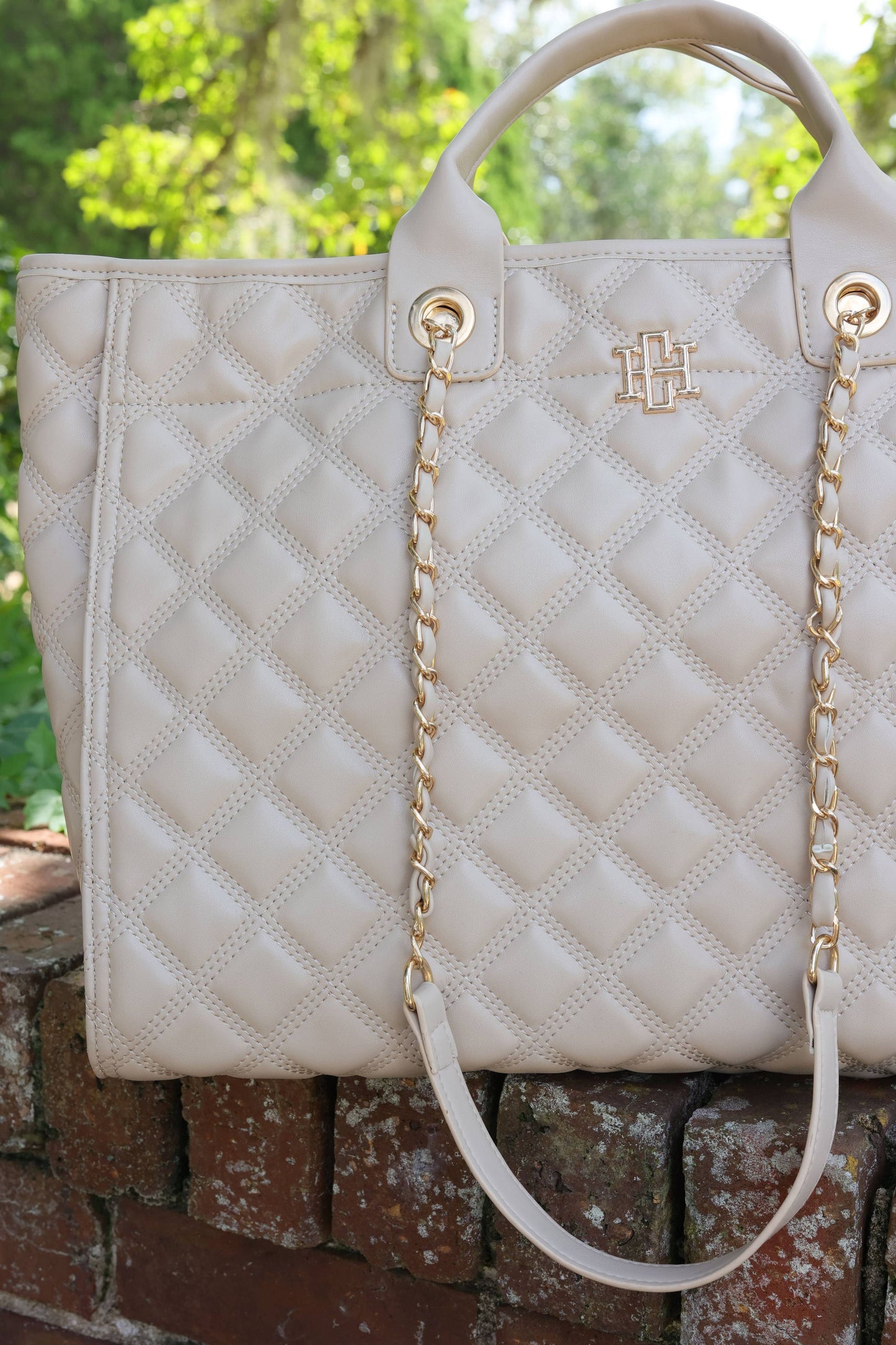 Melissa Tote Bag Nude Quilted