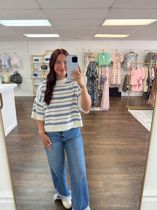 Blue Stripe Top