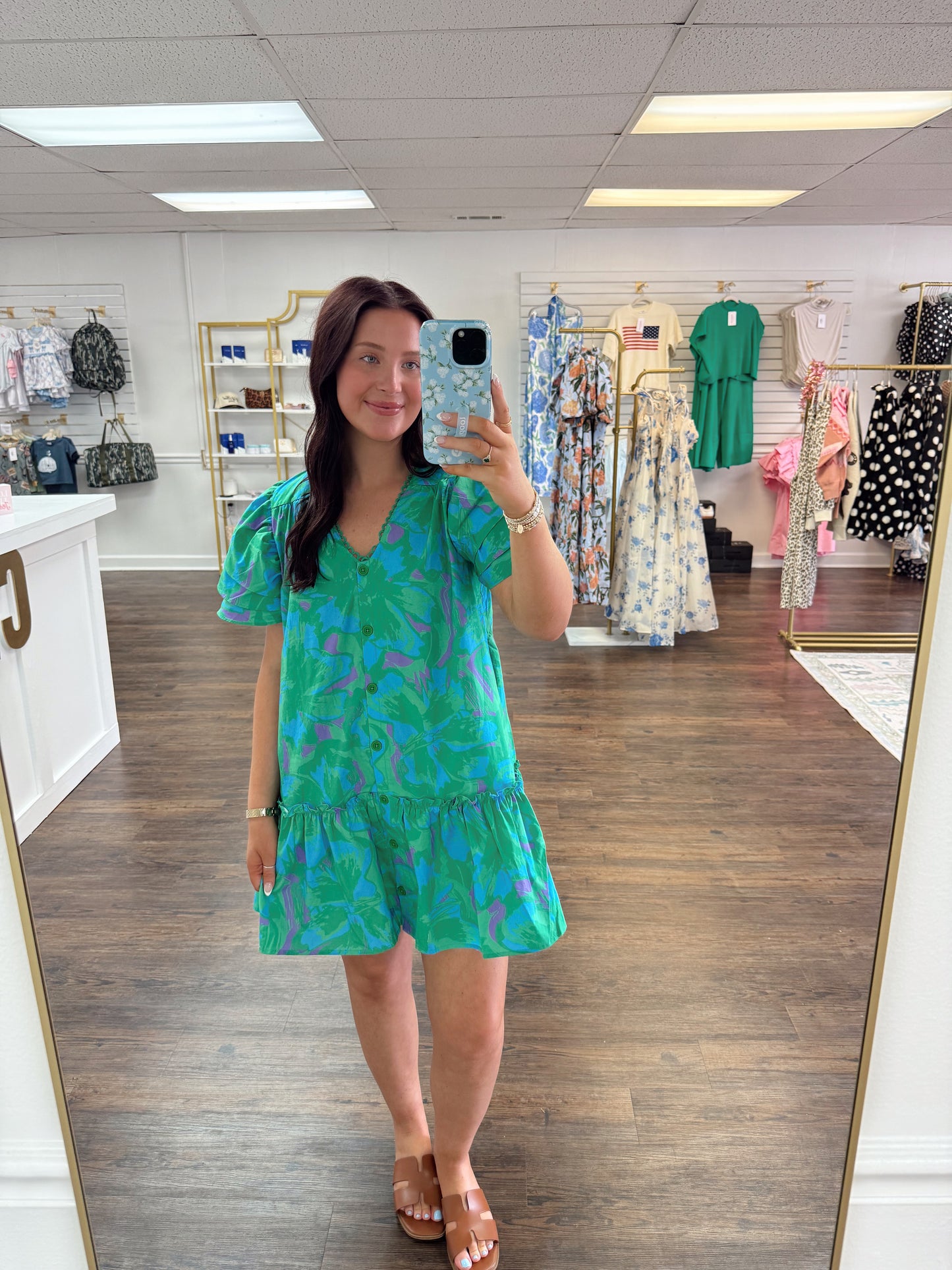 Green Ruffled Dress