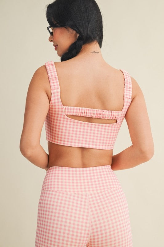 Gingham Ruched Bra
