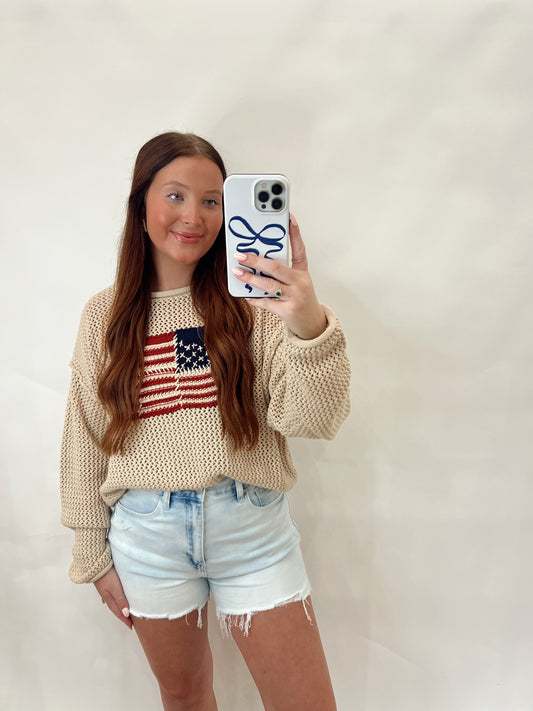 American Flag Sweater