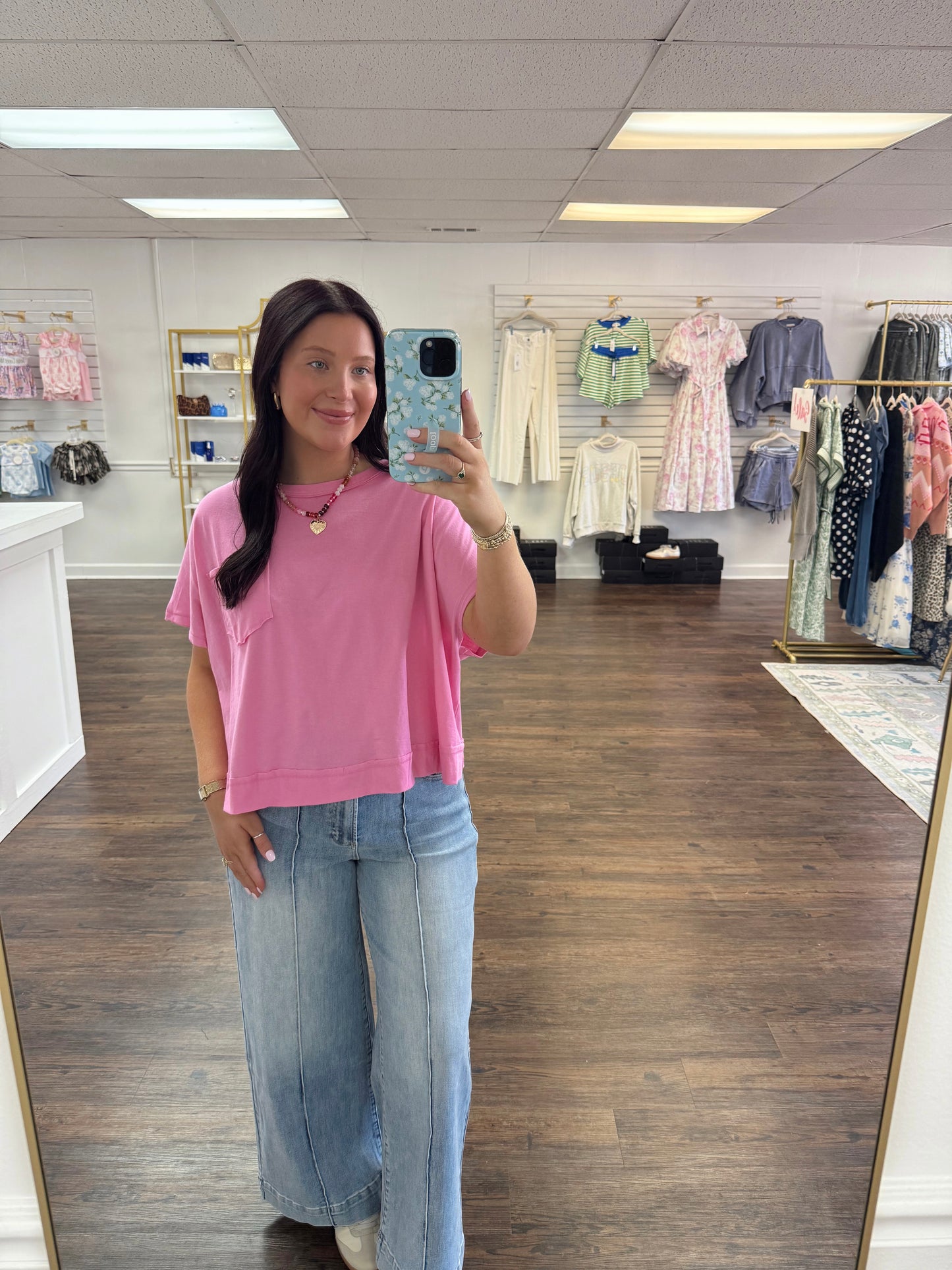 Pink Boxy Top