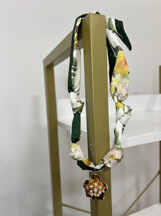 Flower Scarf Necklace