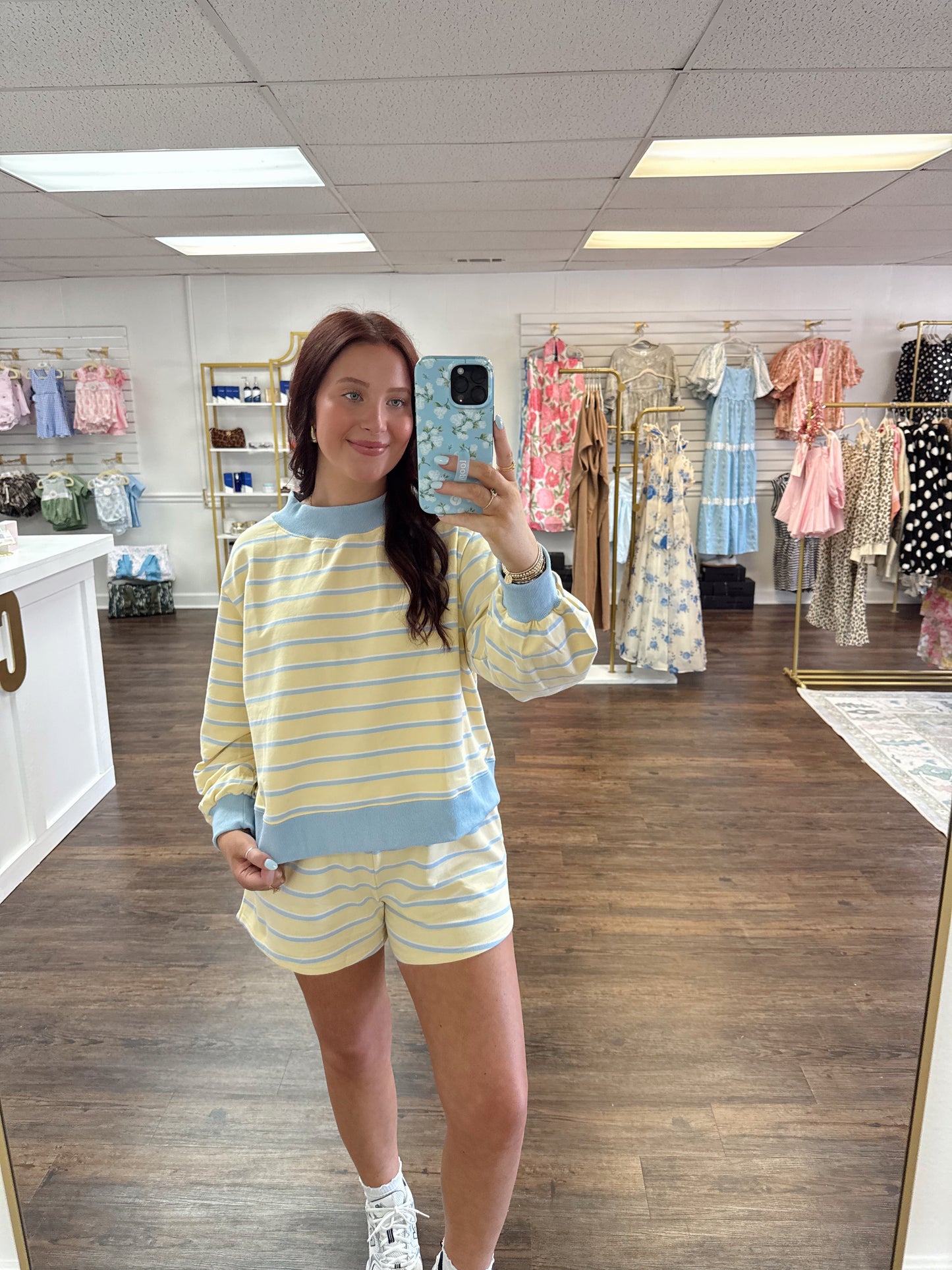 Stripe Mockneck Set