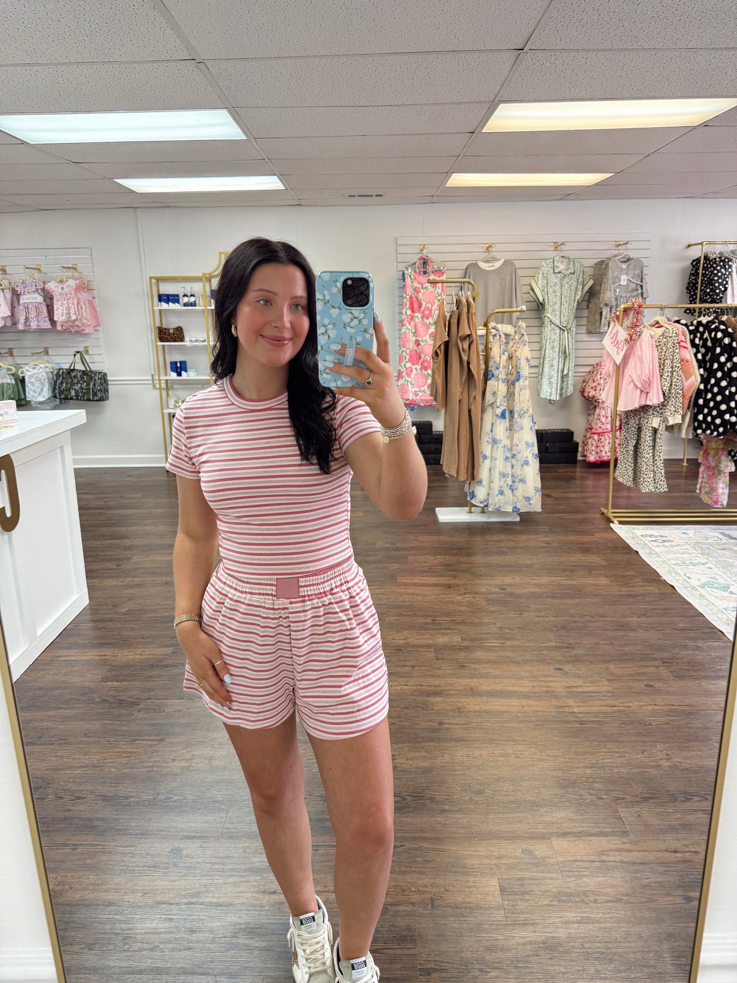 Striped Lounge Set | Pink