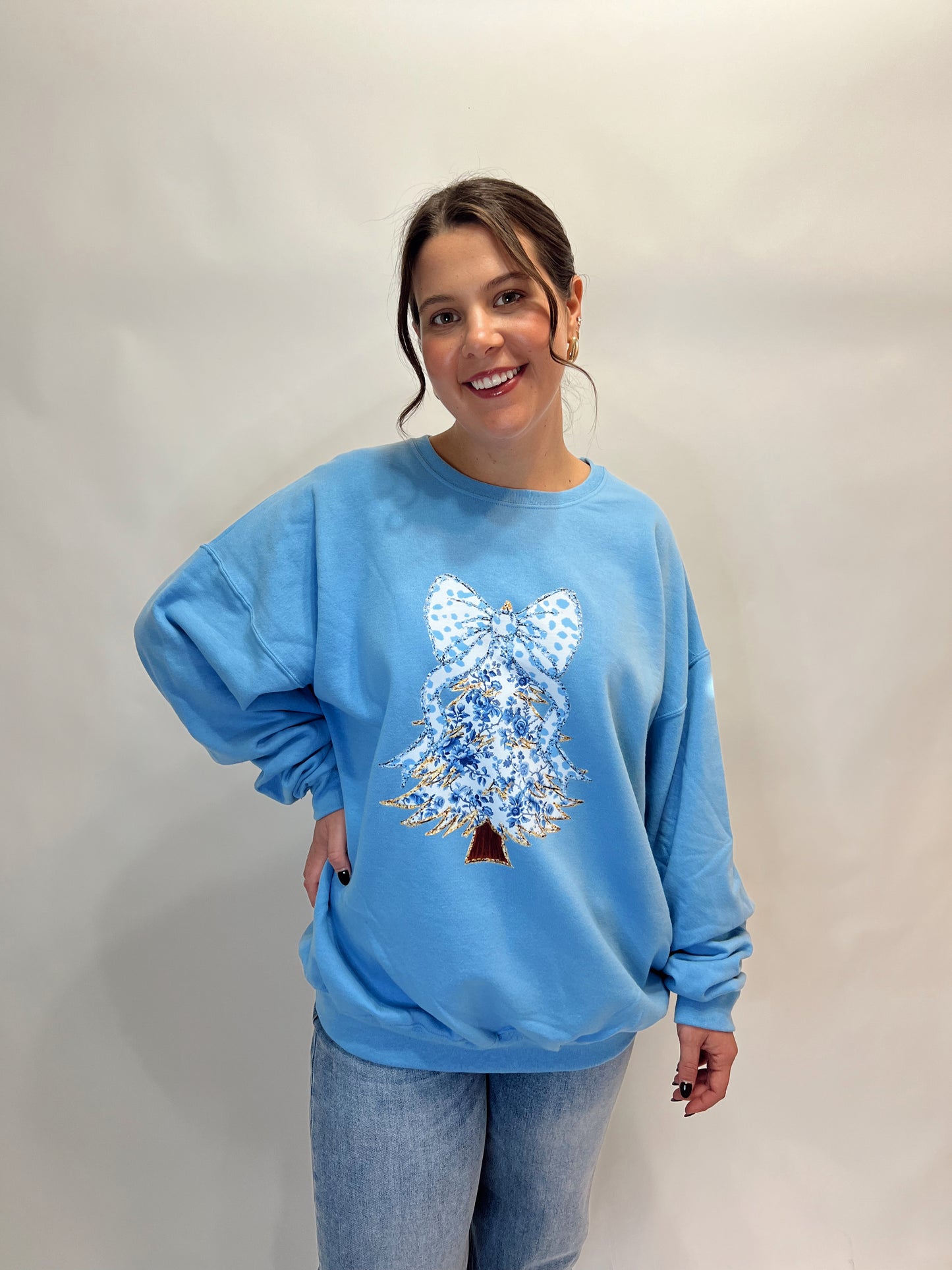 Blue Chinoiserie Tree Sweatshirt