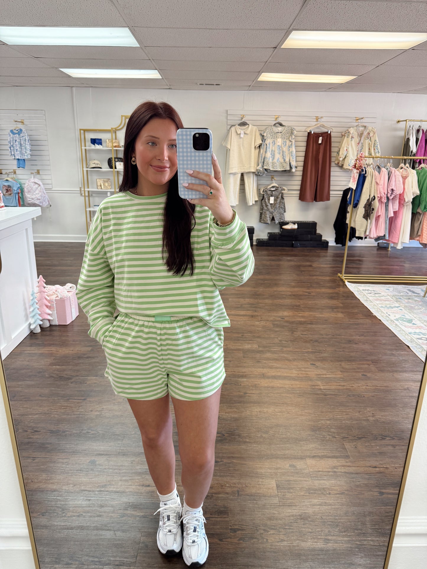Striped Long Sleeve Set | Honeydew