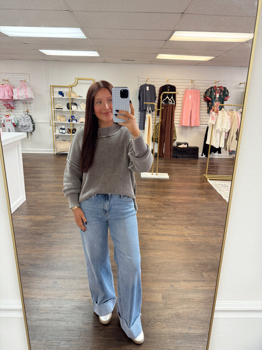 Oversized Ribbed Sweater | Mocha