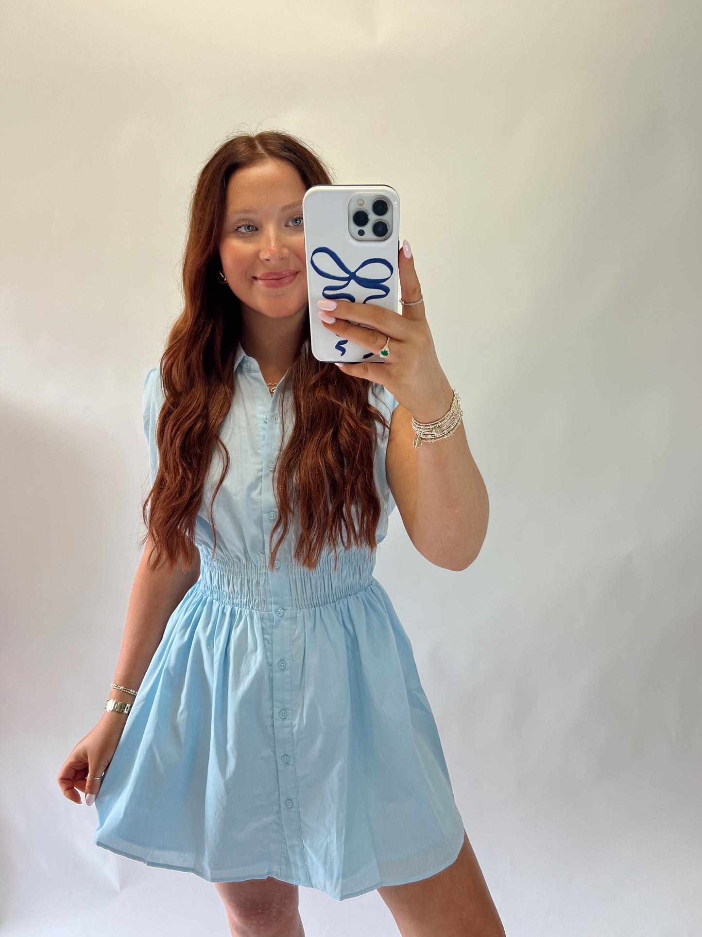 Sky Blue Collared Dress