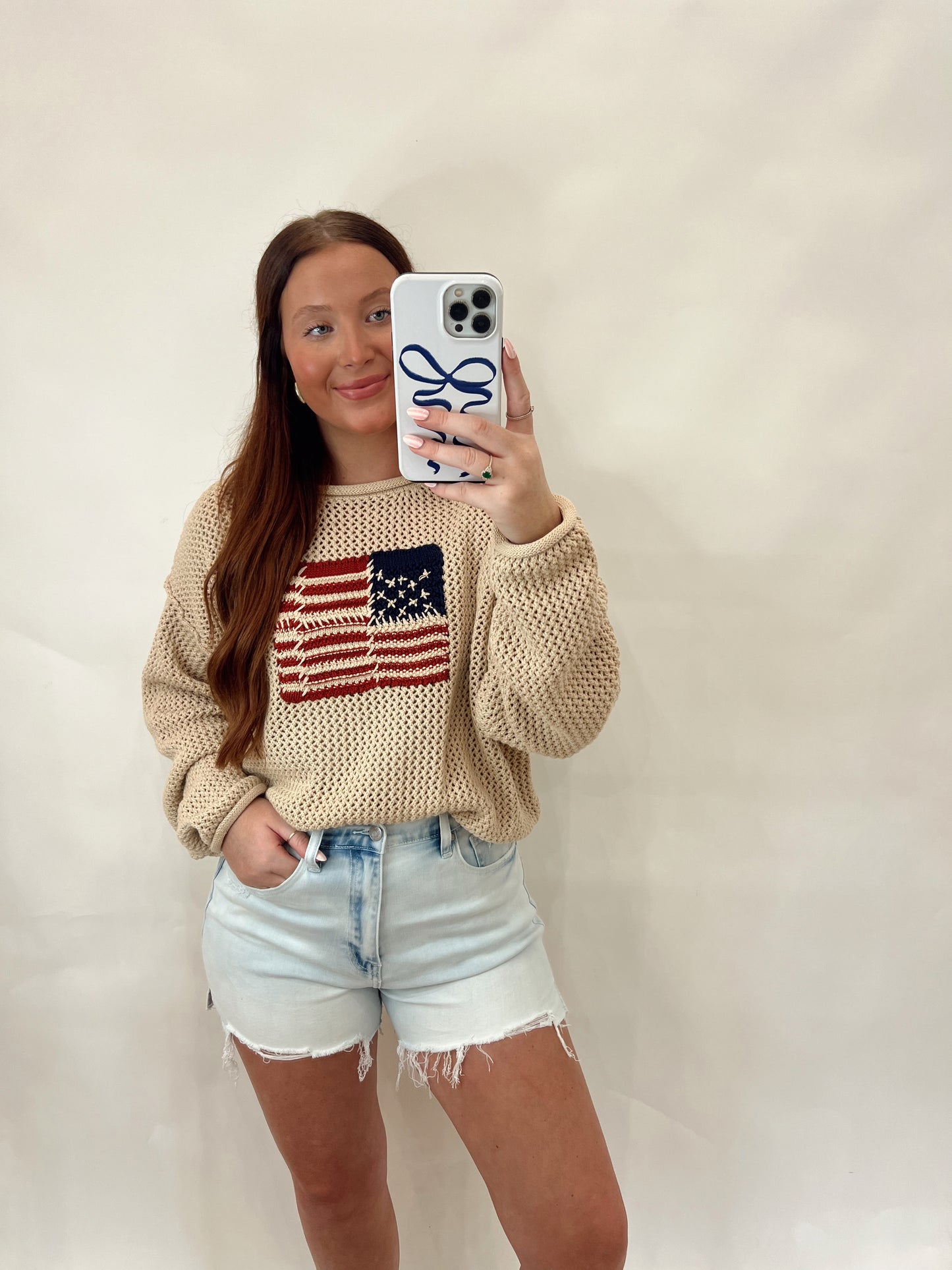 American Flag Sweater