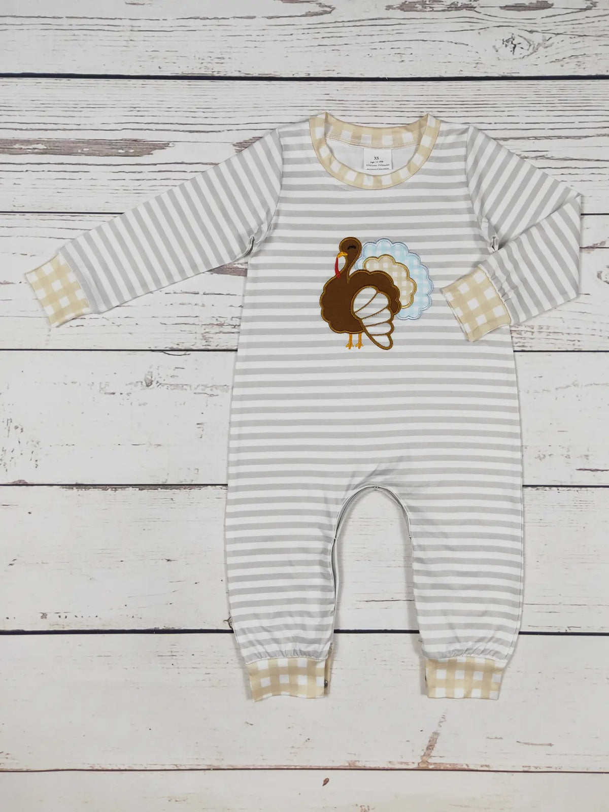 Stripe Turkey Romper