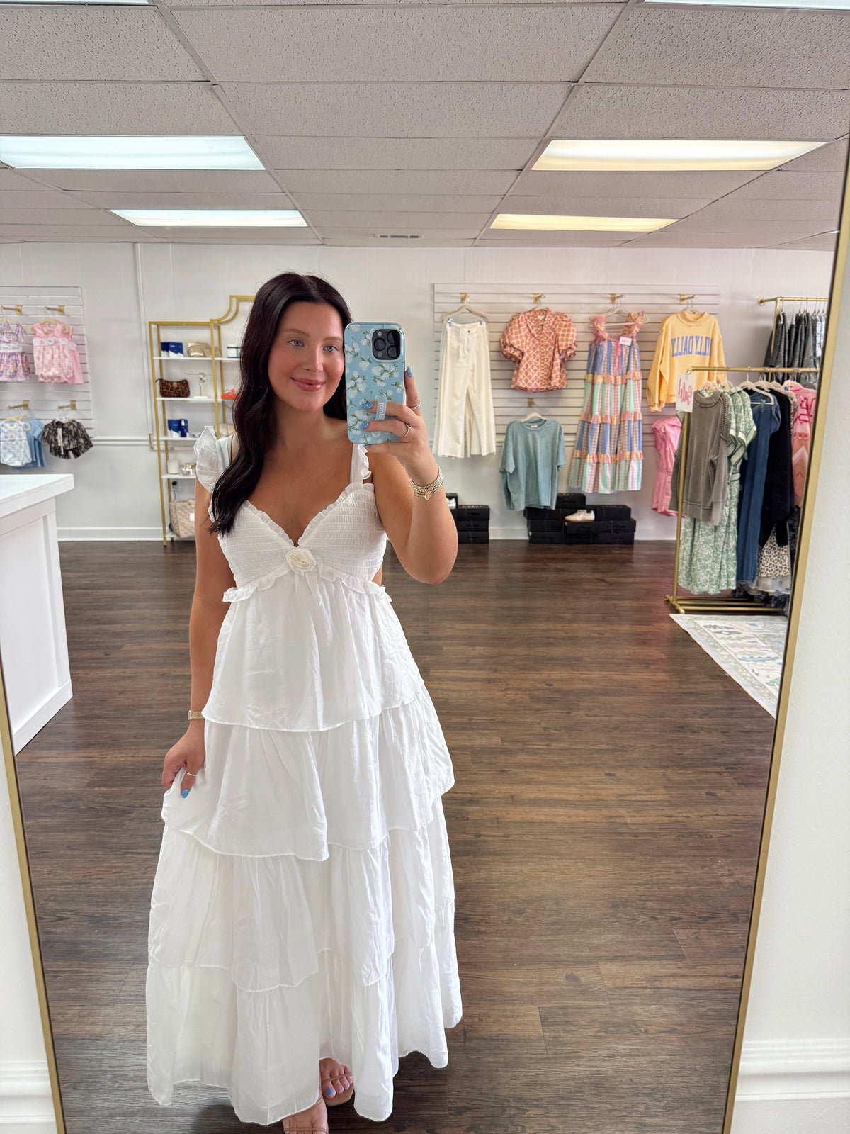 White Rose Maxi Dress