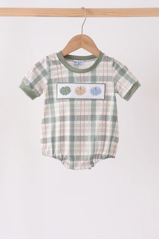 Green Pumpkin Plaid Bubble