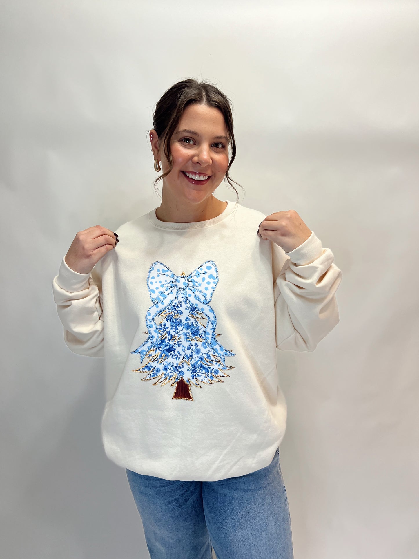 Blue Chinoiserie Tree Sweatshirt