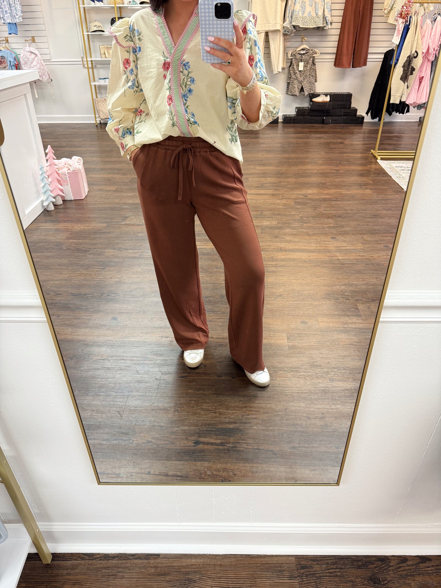 Wide Leg Sweatpants | Chestnut