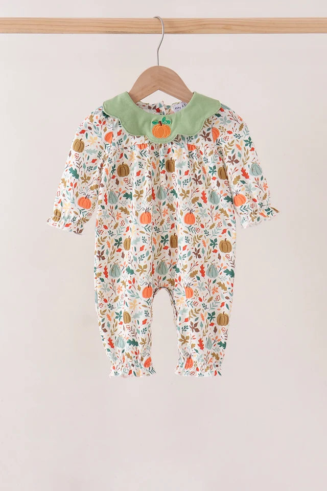 Pumpkin Leaves Romper