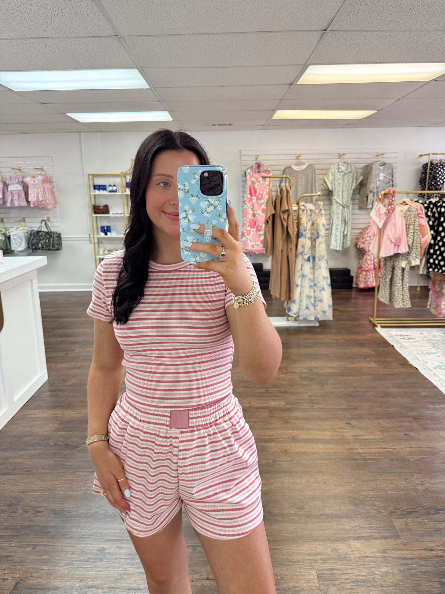 Striped Lounge Set | Pink