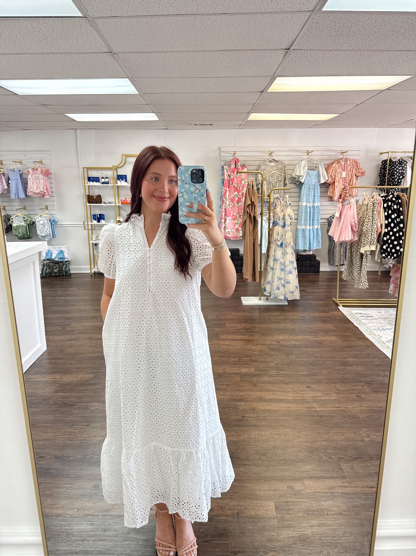 White Eyelet Maxi