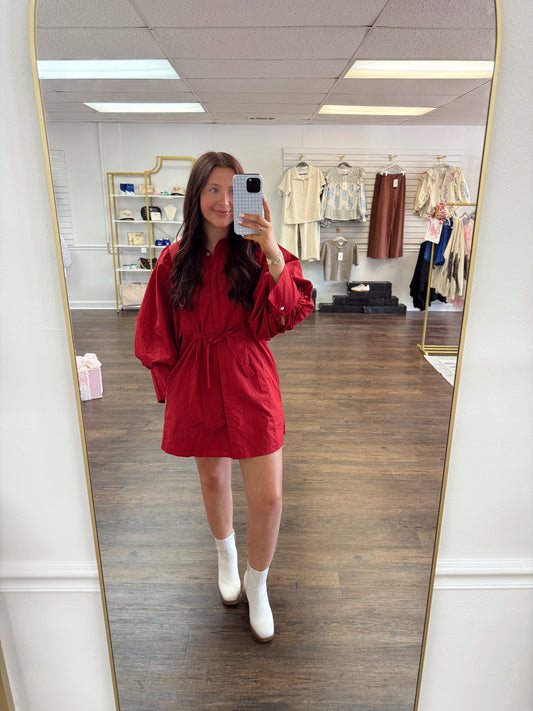 Burgundy Statement Dress