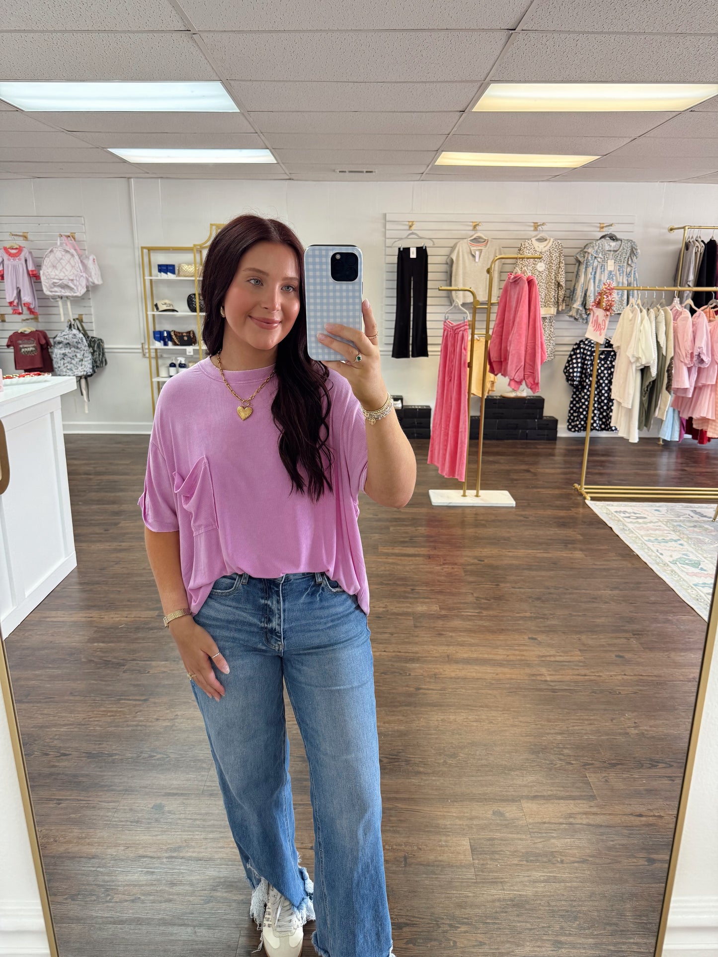 The Ribbed Tee | Mauve