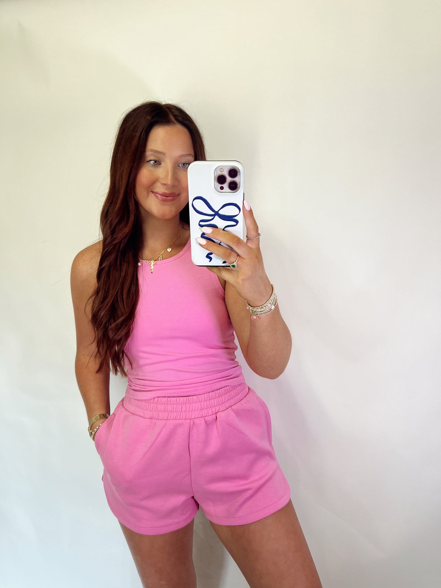 Pink Racer Back Tank