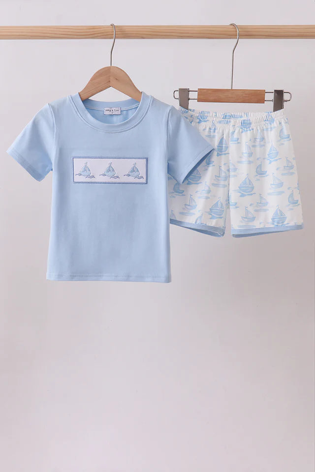 Blue Sailboat Set