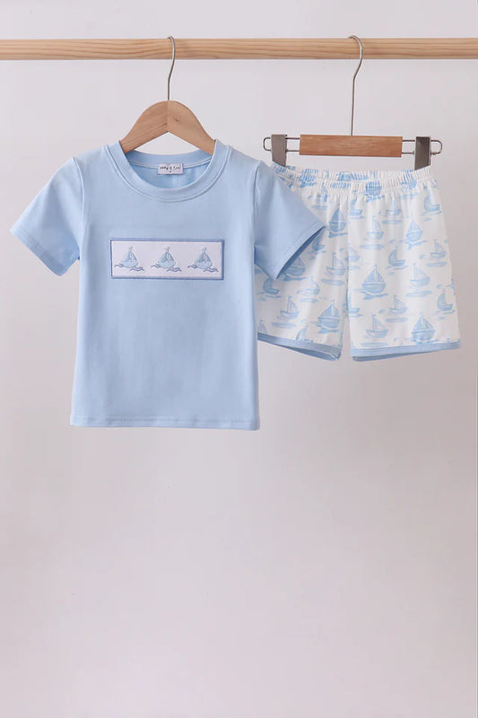 Blue Sailboat Set