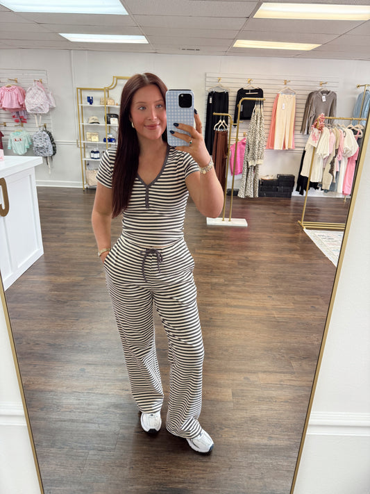 Striped Knit Set