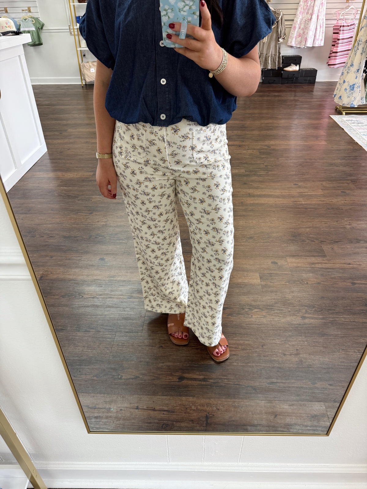 Ditsy Floral Wide Leg Jeans