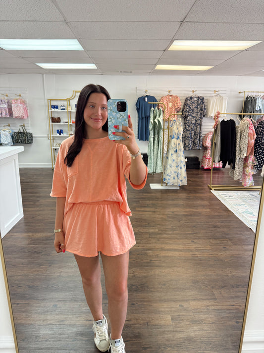 Orange Skort Set
