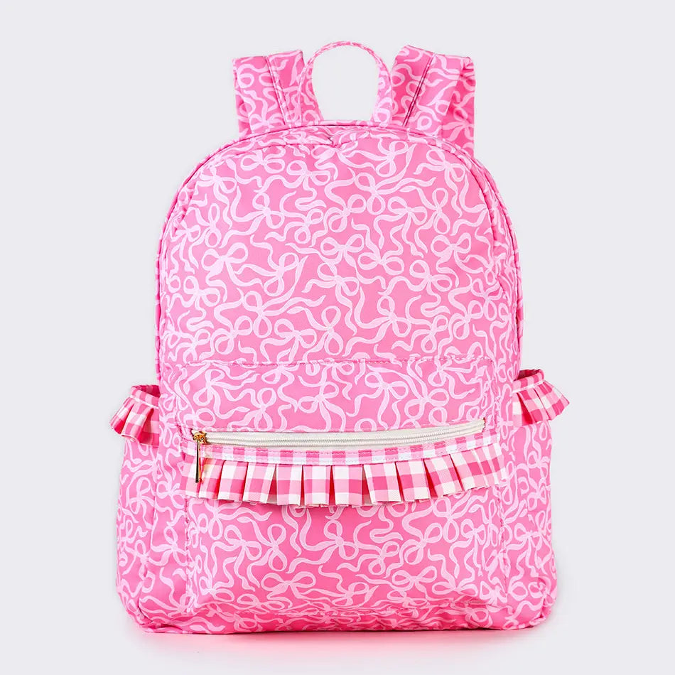 Gingham Bow Backpack