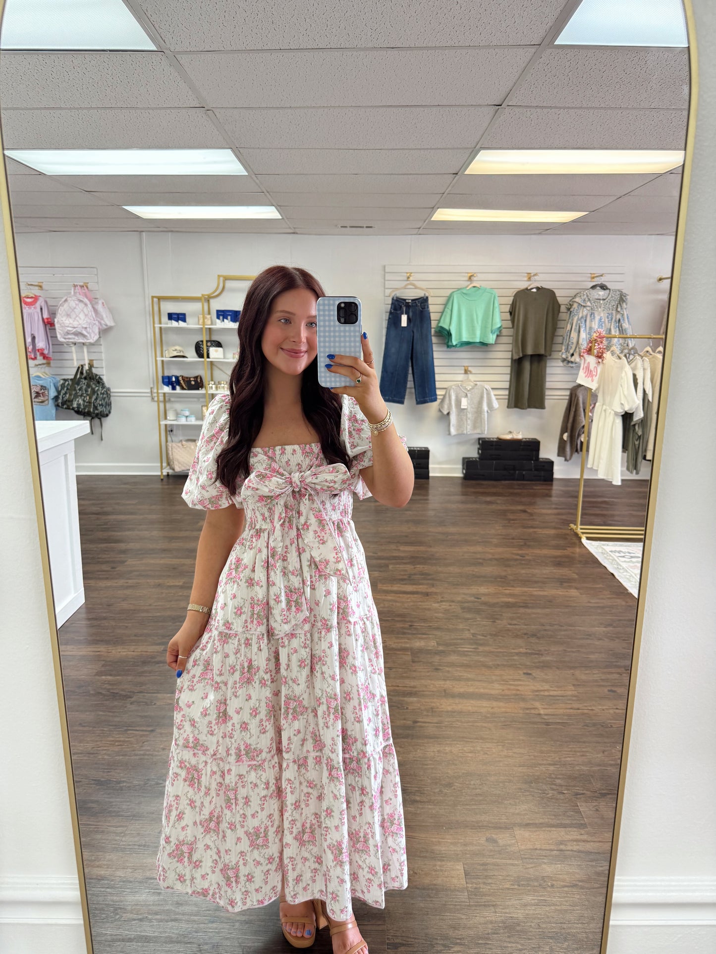 Smocked Bow Maxi
