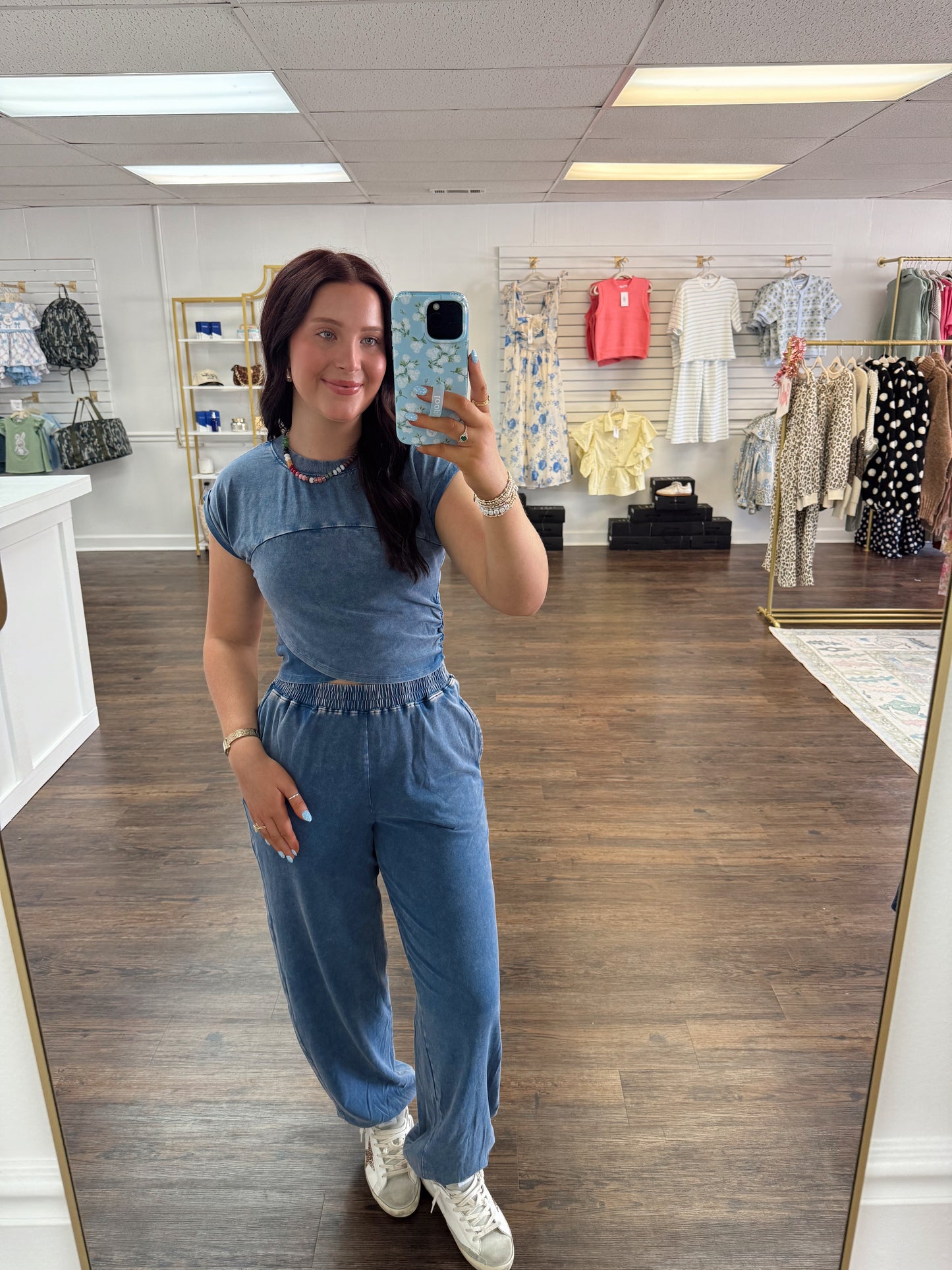 Wrap Front Jogger Set | Navy