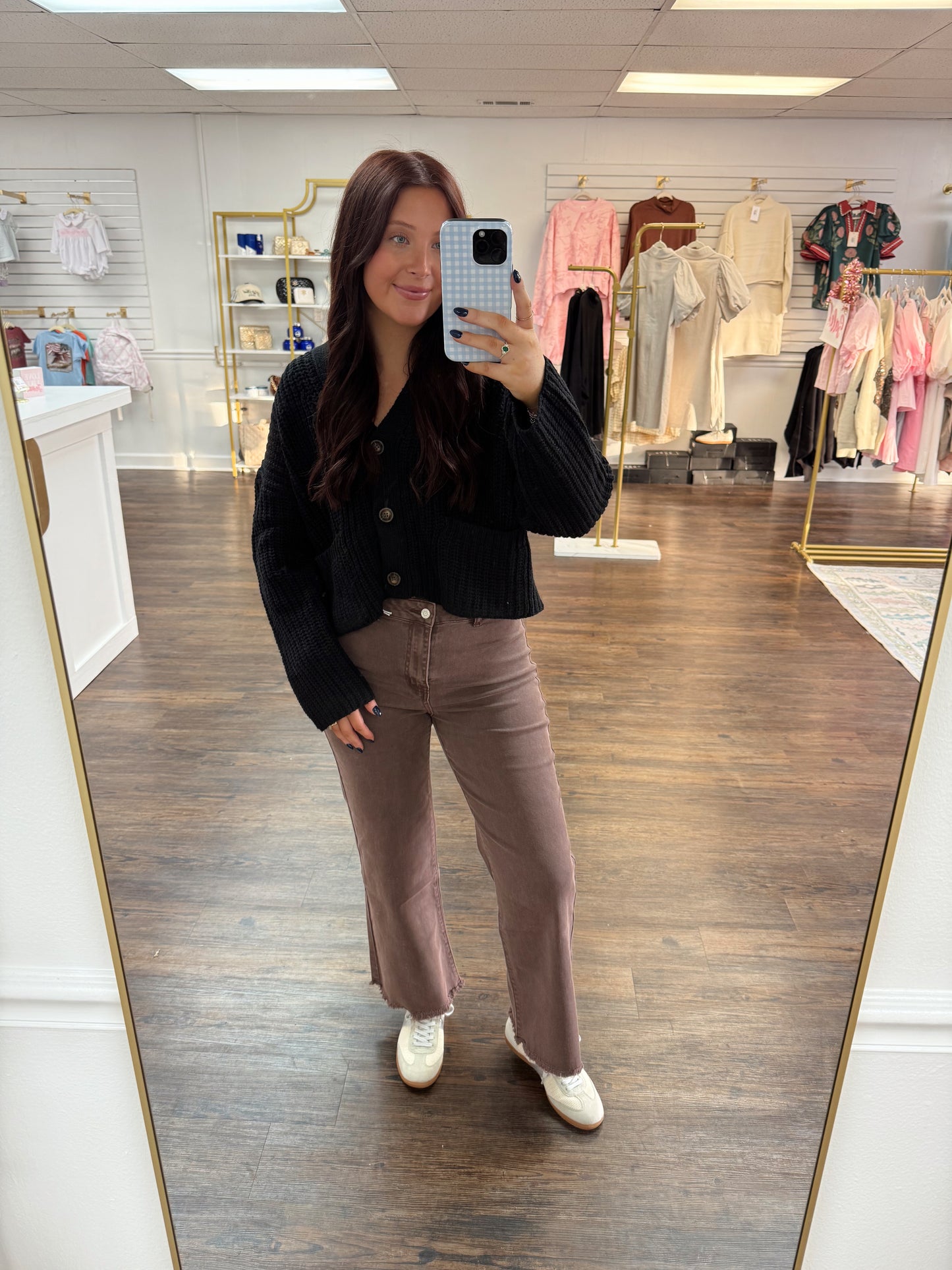 Straight Wide Pants | Mahogany
