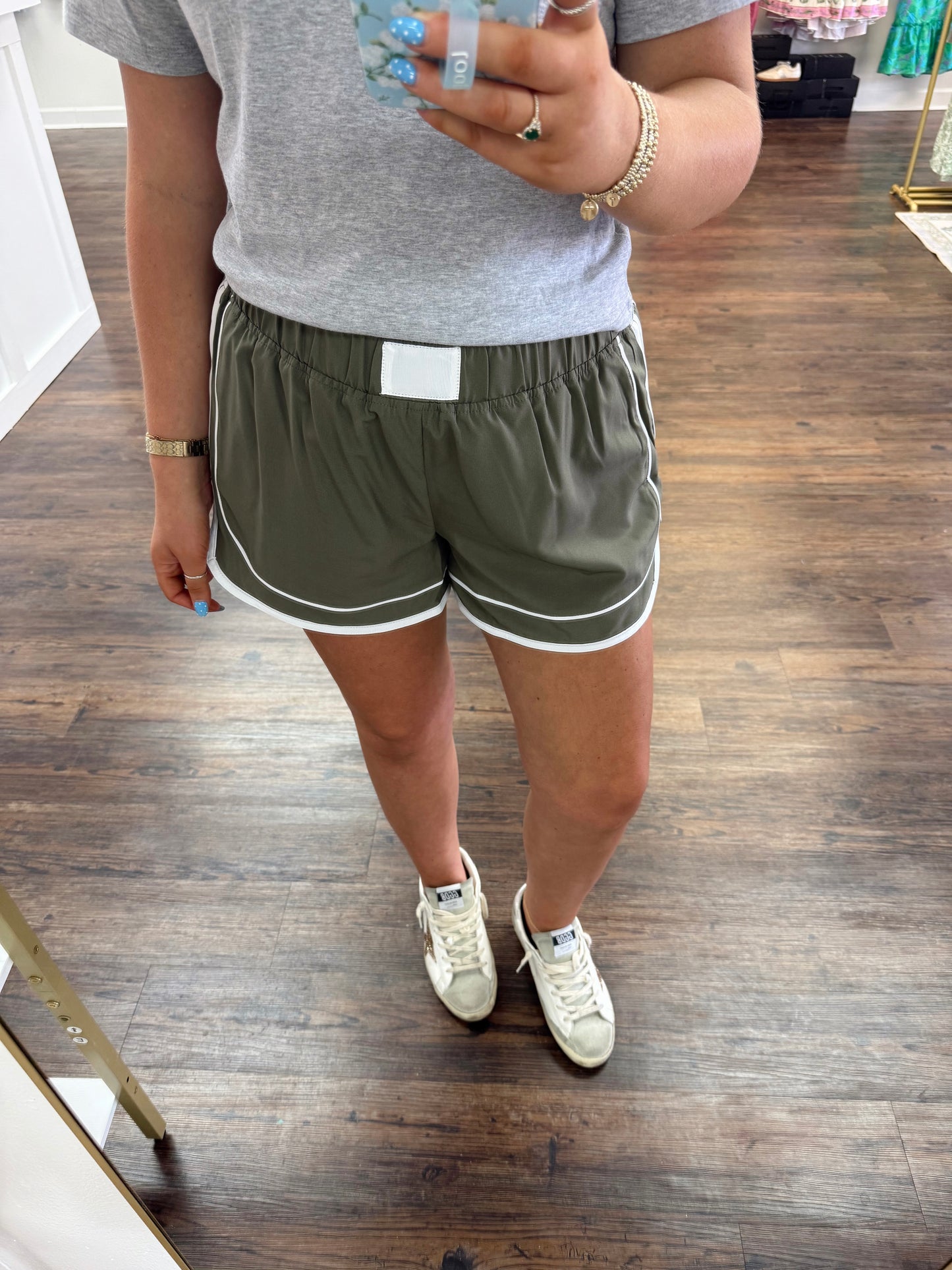Olive Athletic Shorts