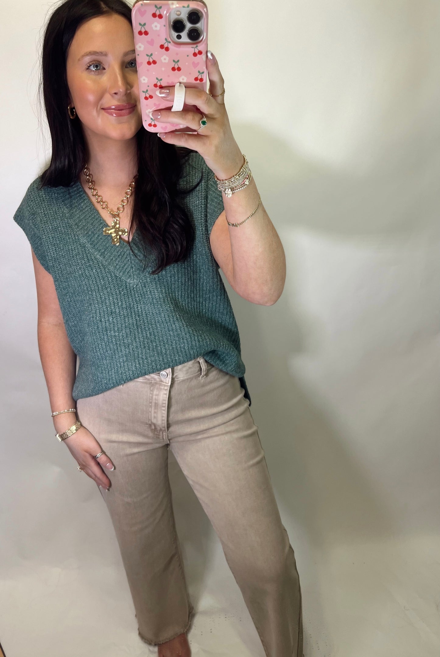 High Rise Mocha Pants