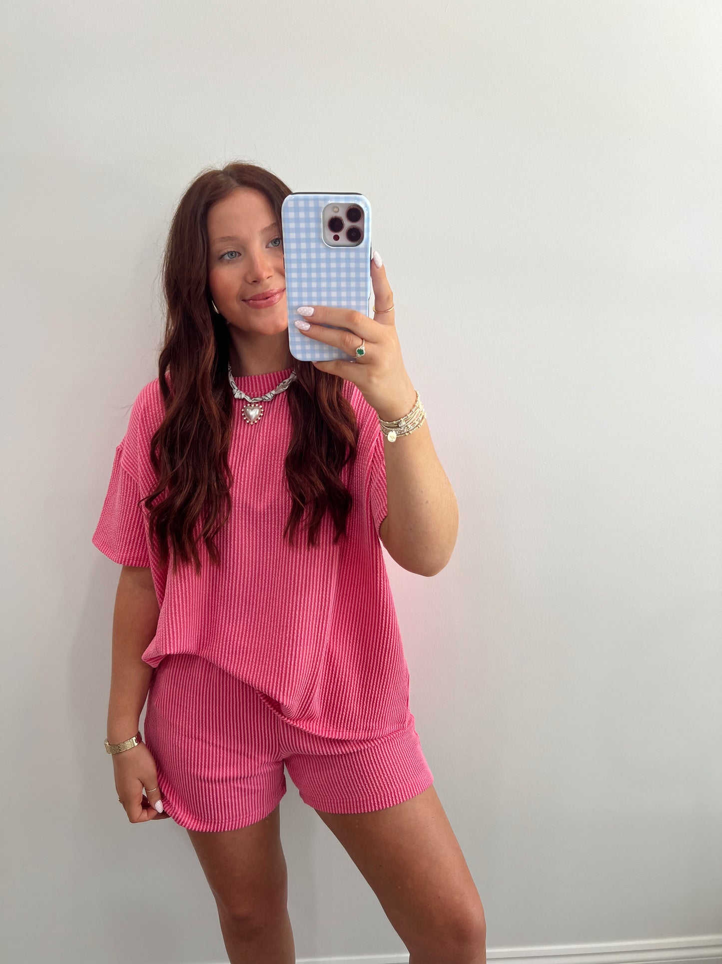 The Mia Ribbed Set | PINK