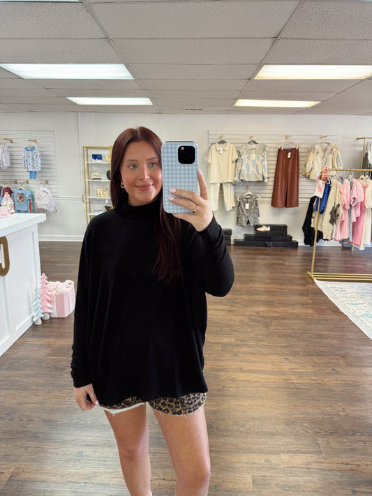 Oversized Turtleneck | Black