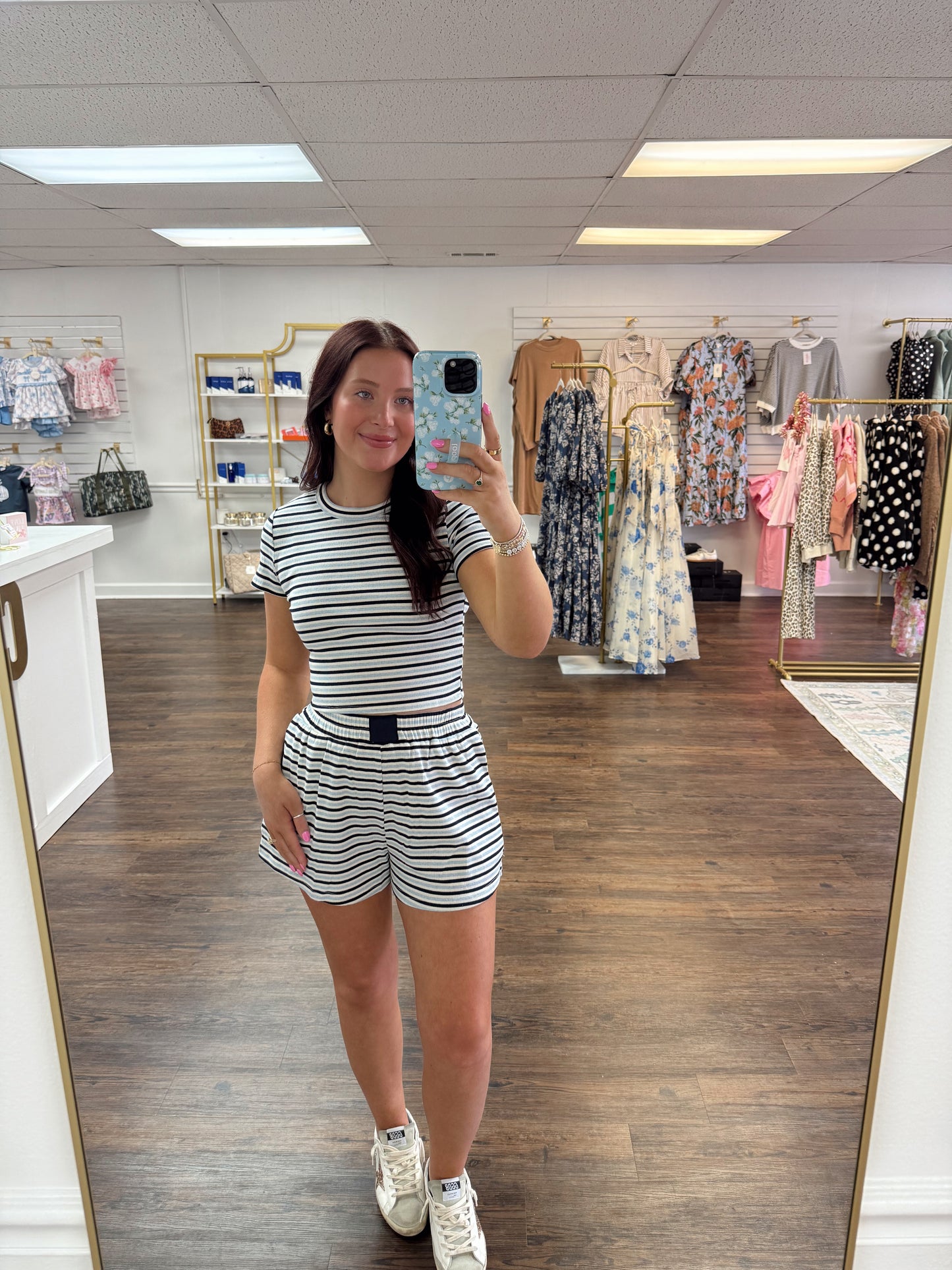 Striped Lounge Set | Navy