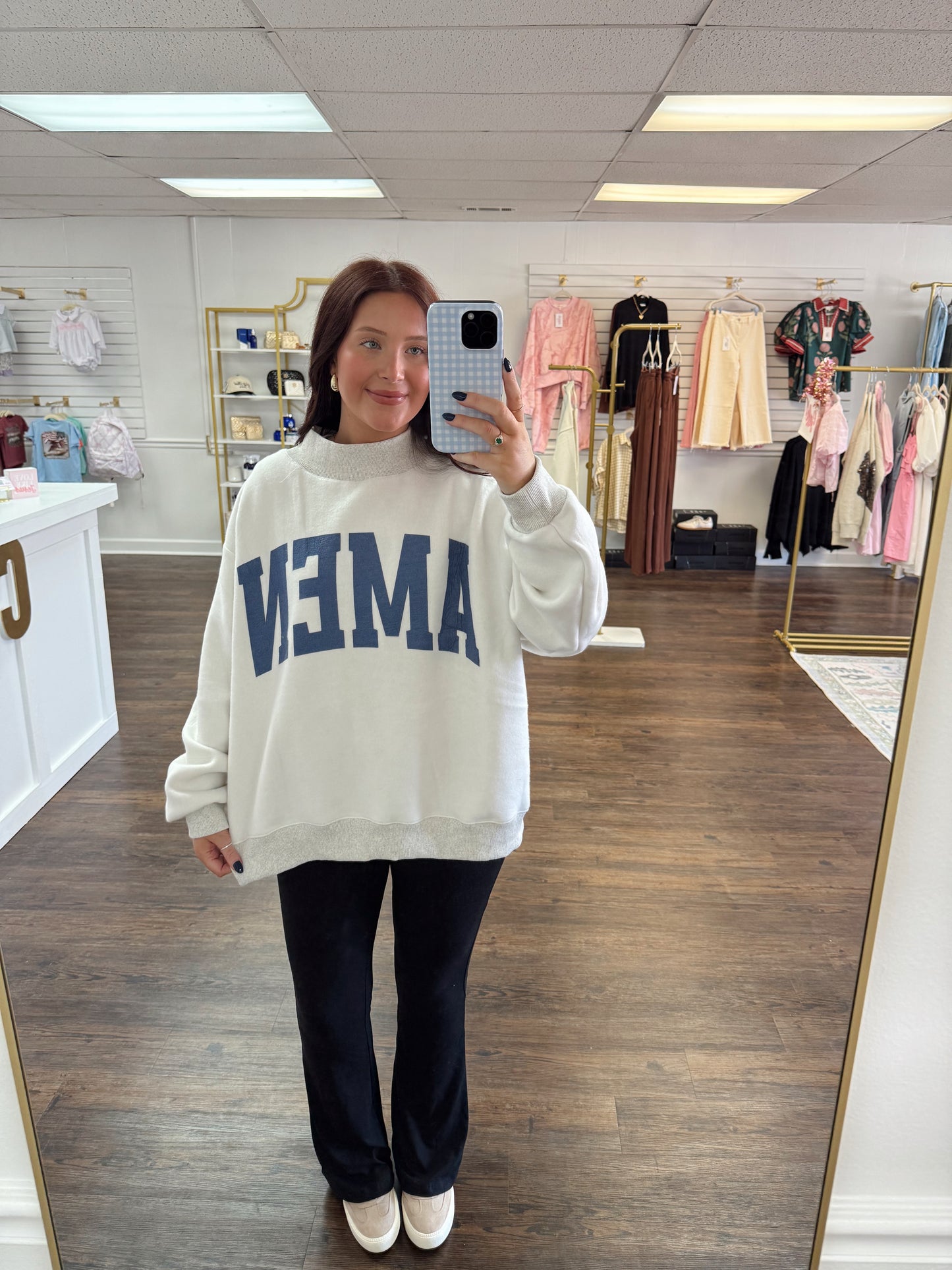 Reversible Mock Neck Sweatshirt