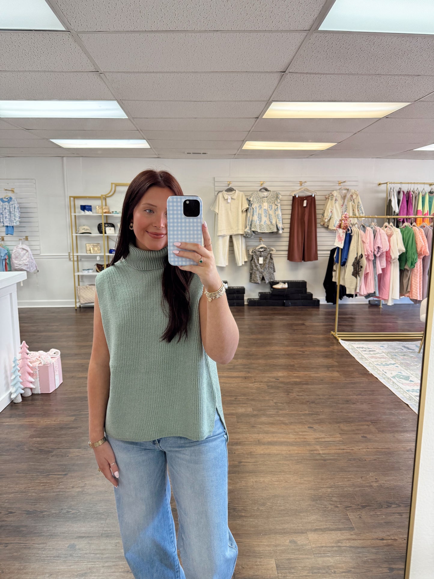 Sleeveless Turtleneck Sweater