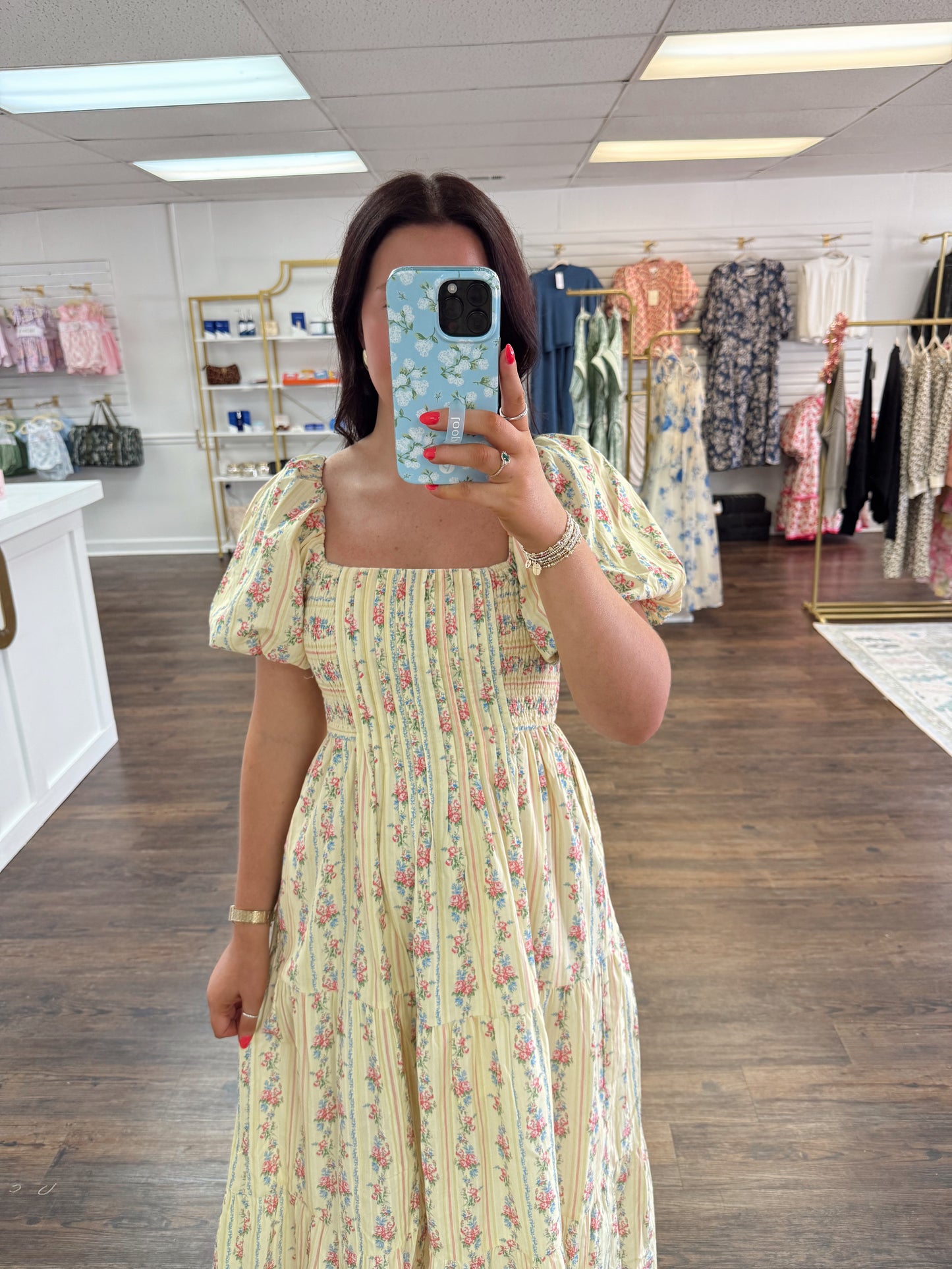Yellow Floral Maxi Dress
