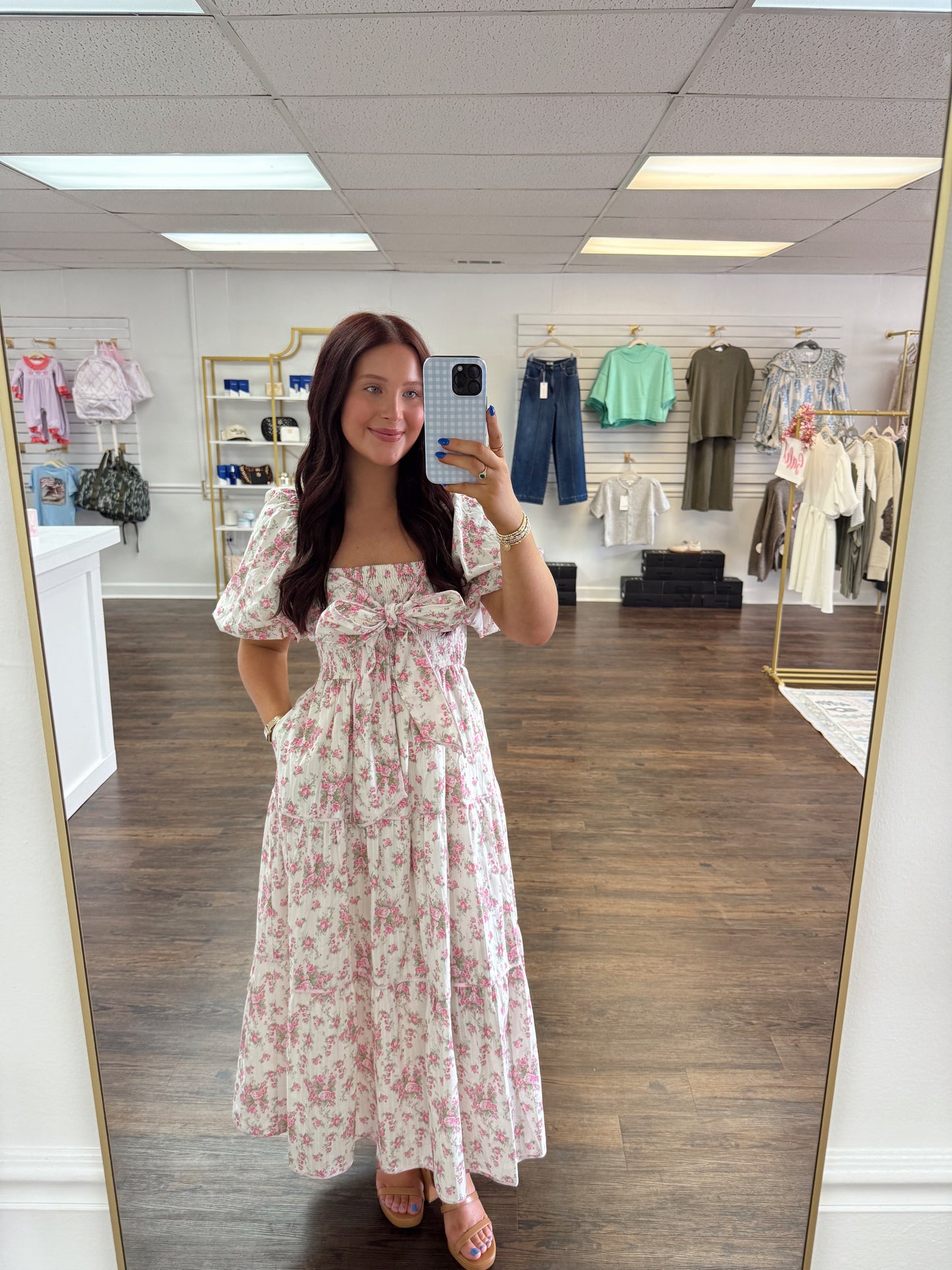 Smocked Bow Maxi
