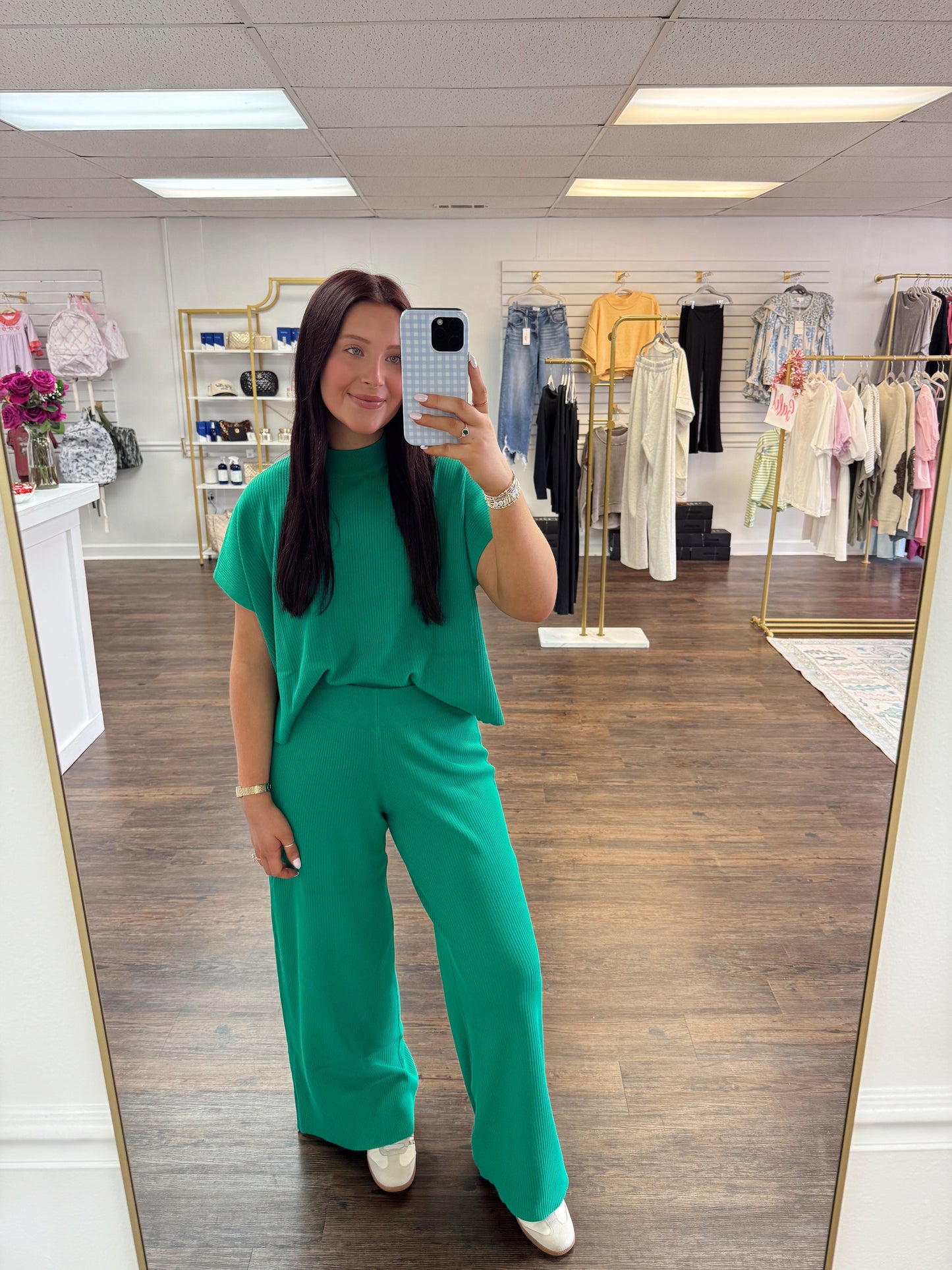 Mock Neck Sweater Set | Kelly Green | Restock