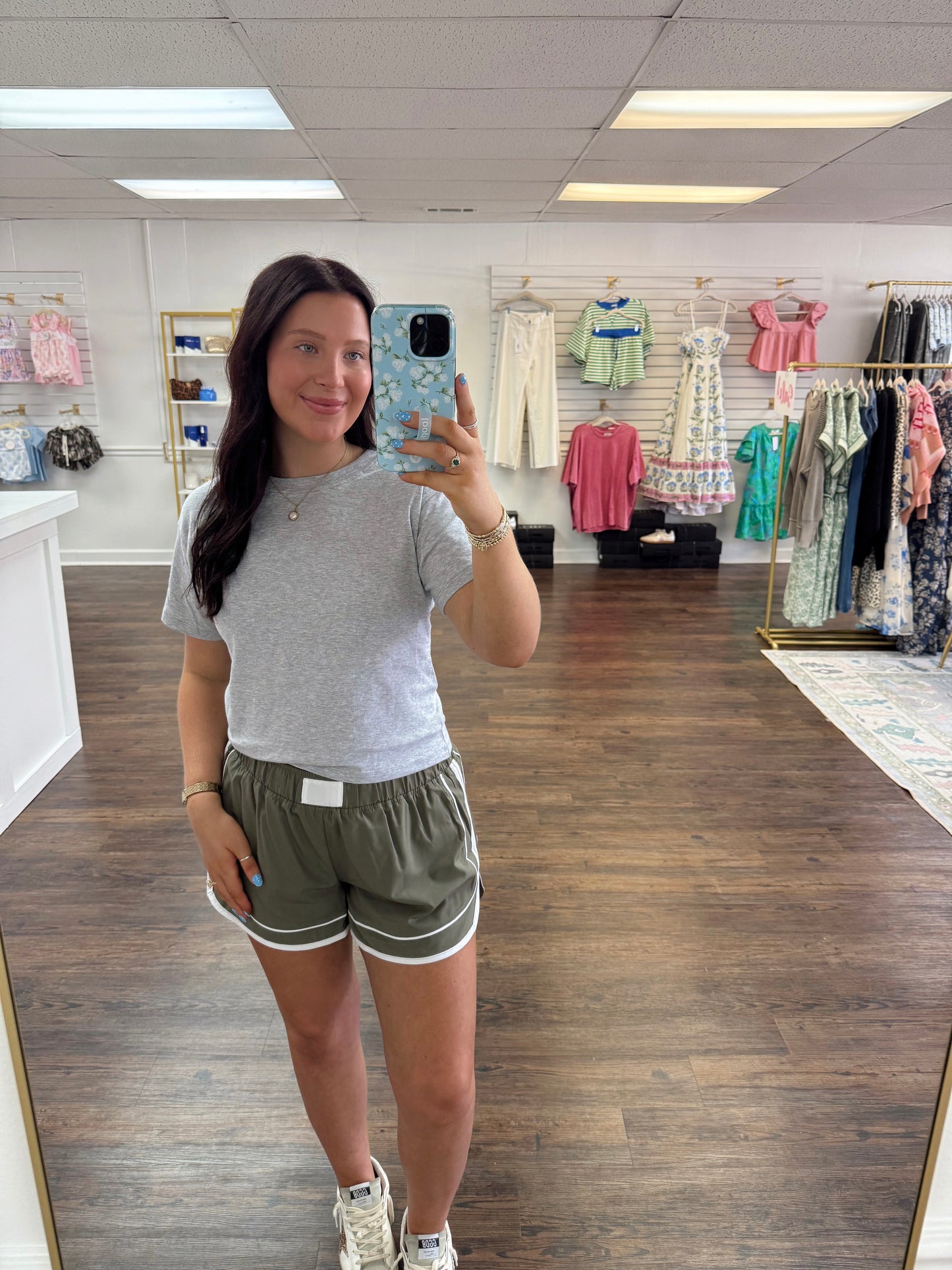 Olive Athletic Shorts