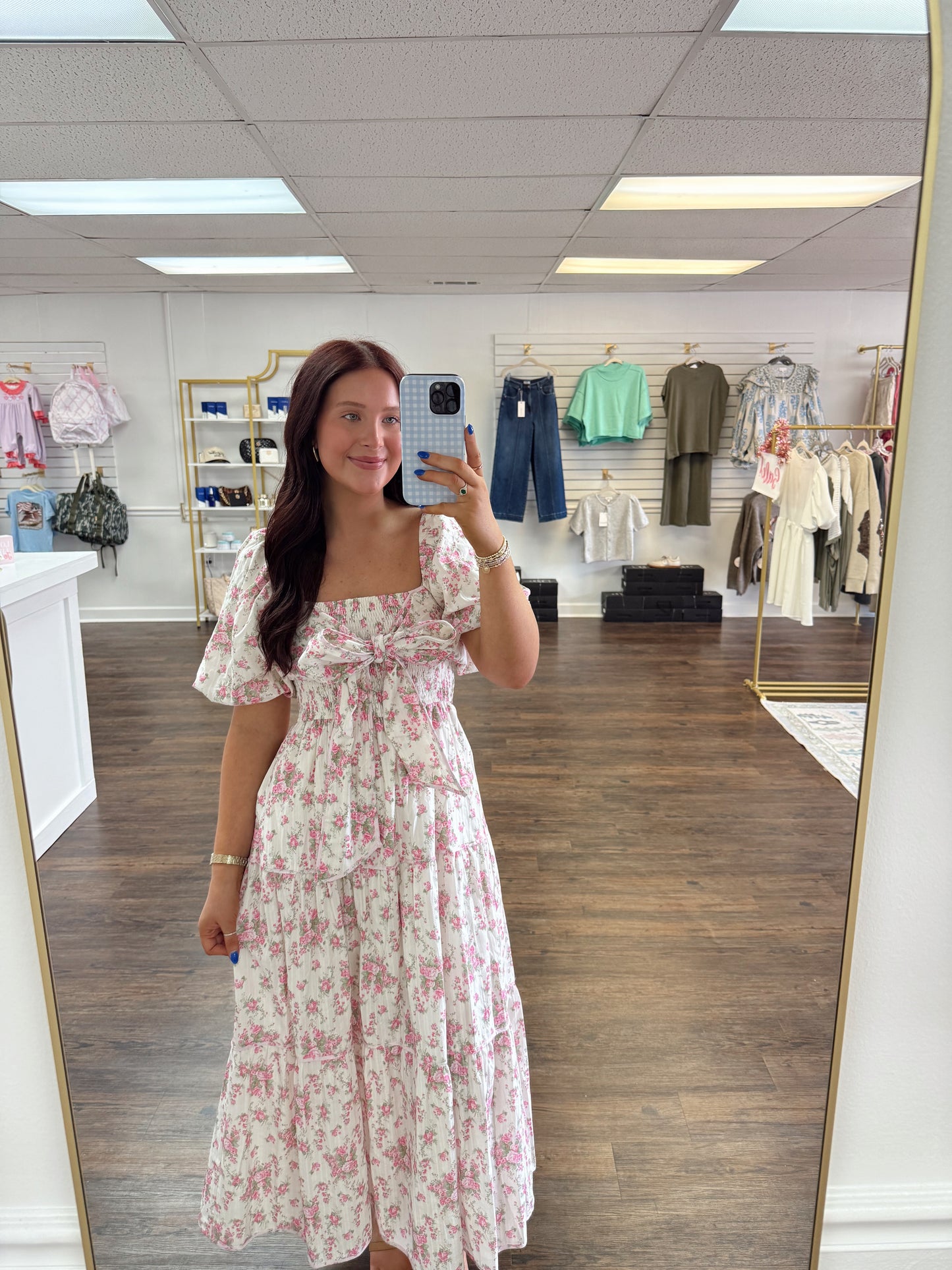 Smocked Bow Maxi